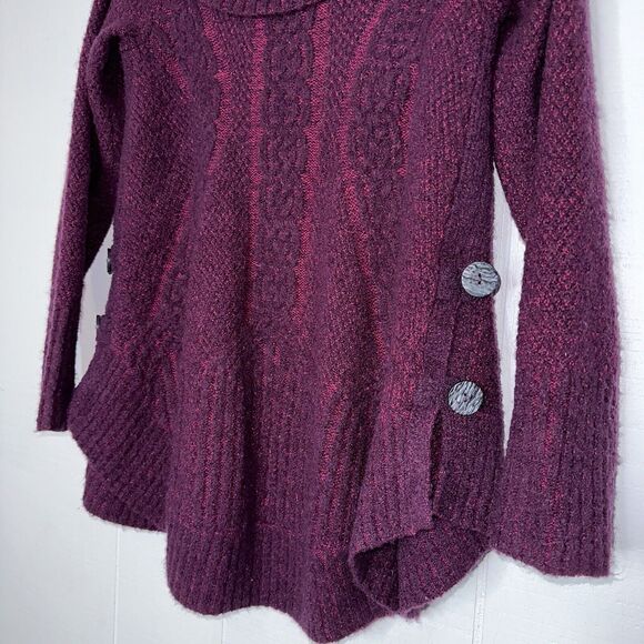 Anthropologie Angel Of The North Women’s Cowl Neck Sweater Wool Blend Purple XS - Picture 4 of 6